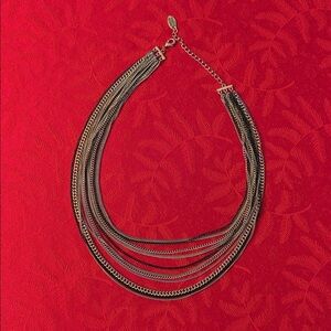 Nicole Tri Color Multi-Strand Necklace